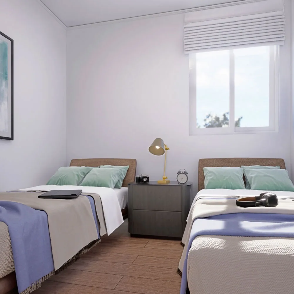 Dormitorio de un departamento de Parque Poniente 5